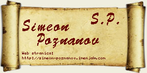 Simeon Poznanov vizit kartica
